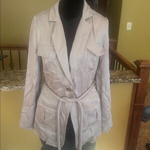 Current Air by Anthropologie Black and Gold Label Jacket